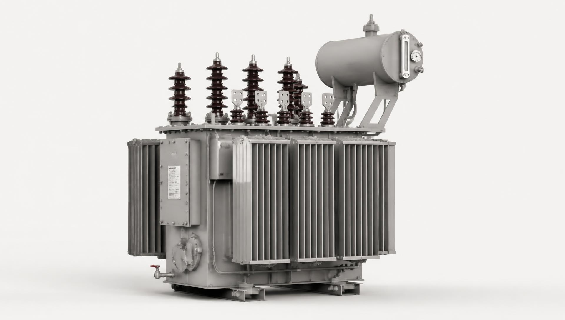 Transformateur haute tension — vue produit en studio